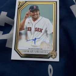 Signed Hirokazu Sawamura Baseball Card