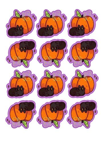 Custom Halloween Pumpkin Fall Stickers 