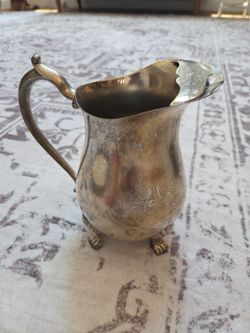 Leonard Silver Plated Water Pitcher Footed Stand Vintage And Ice Guard