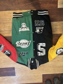 multi team starter varsity jacket