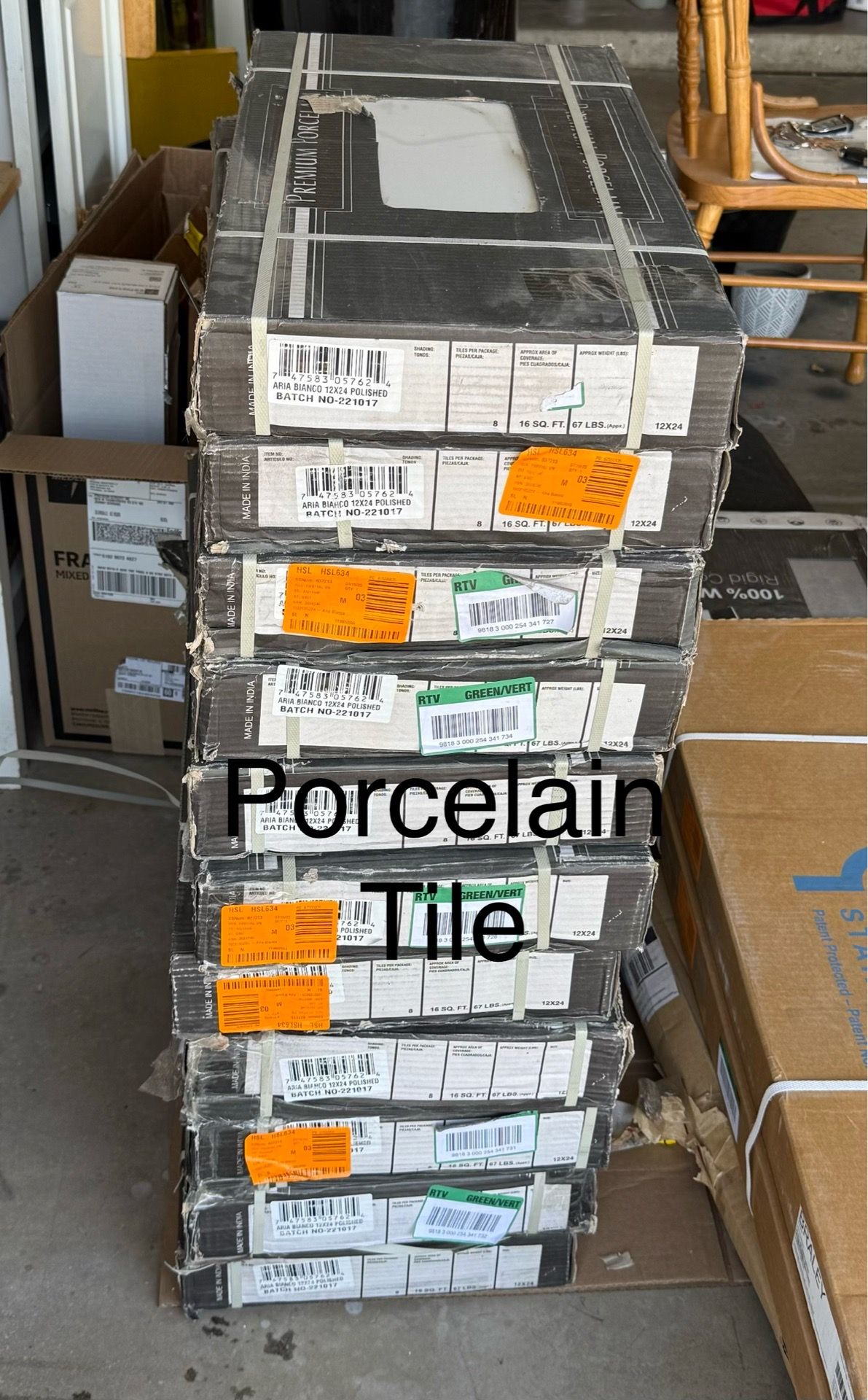 LOW PRICE TODAY PORCELAIN TILE 12x24in ARIA BLANCO