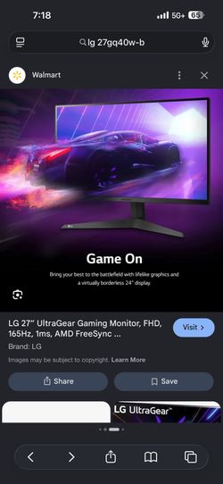 LG 27GQ40W-B gaming monitor