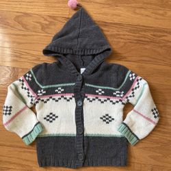 Cute Carter’s Girls Hooded Sweater Size 5