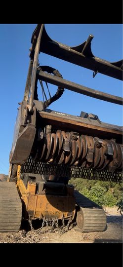 Skid steer #work#land clearance tree mulcher