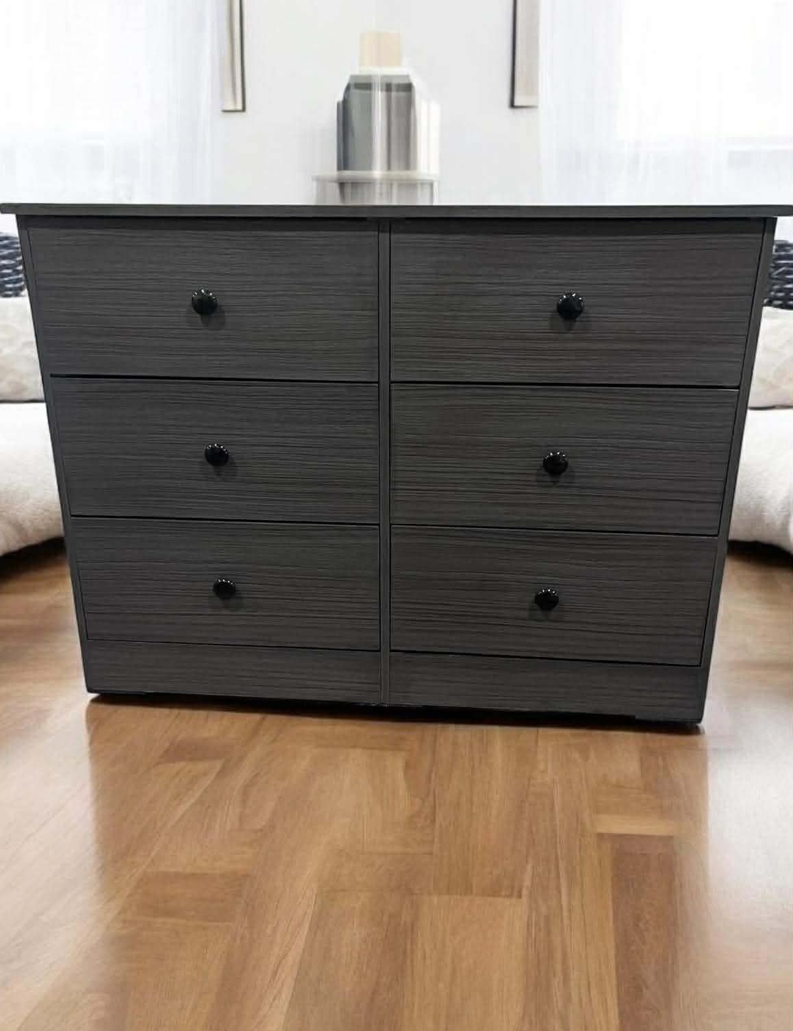 Grey 6 Drawer Dresser