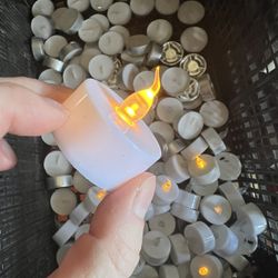 Flameless & Regular Tea Light Candle Set Christmas Holiday Bunch Large Lot 136 Candles Event Shower Wedding Dinner Birthday Celebrate