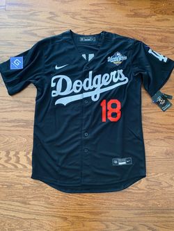 Black Los Angeles dodgers Yamamoto World Series jersey
