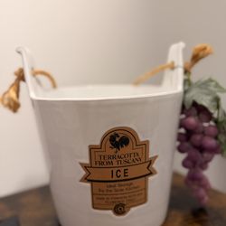 Terracotta Ice Bucket, Made In Tuscany 