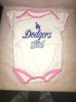 LA Dodgers Baby Girl Onesie
