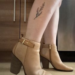 Coach Tan And Brown Ankle Boots