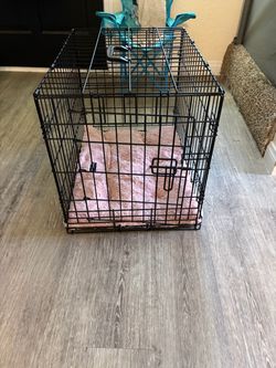 Pink dog bed