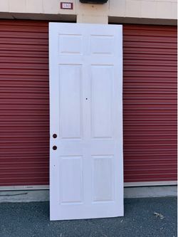 36”w, 94”h, main entrance solid door