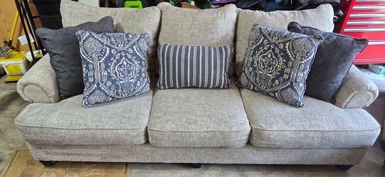 Couch, oversized chair ottoman