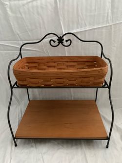 Longaberger Wrought Iron 2 Tier Shelf
