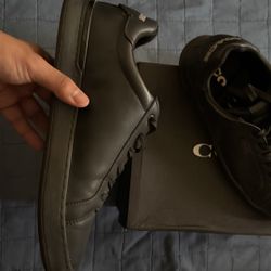 Coach Black Leather Toe Shoes