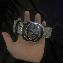 Gucci patent leather belt for men