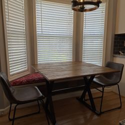 Wood table + Chairs