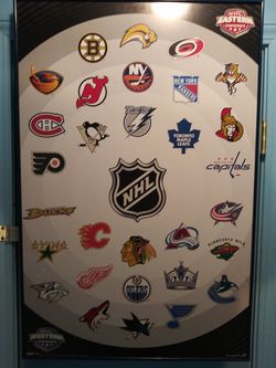 Hockey league framed poster