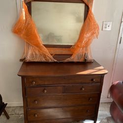 Antique Dresser With Mirror