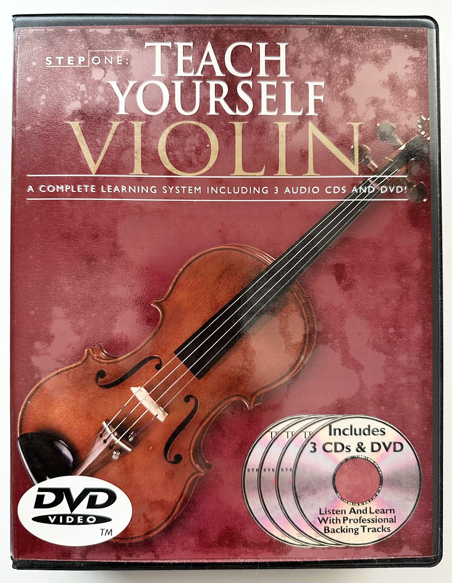 TEACH YOURSELF VIOLIN- COMPLETE METHOD/ BOOKLET, 1 DVD, 3 CDs- BRAND NEW!