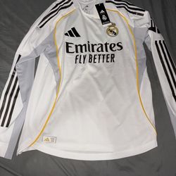 Authentic 25-26 Real Madrid Home Jersey Long Sleeve