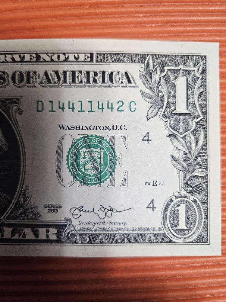 $1 Dollar Bill Ladder Fancy Serial Number ( Pickup Only )