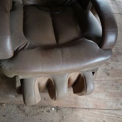 Human Touch Massage Chair Brown Leather Works Perfect 