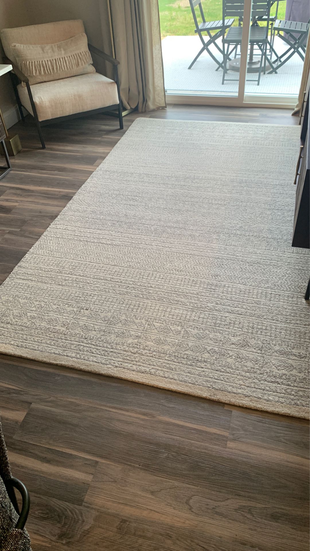 Surya Wool rug with pad (grey taupe) 6x9 rug (brand new)