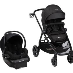 Maxi Cosi Zelia 5-in-1 Modular Travel System, Night Black