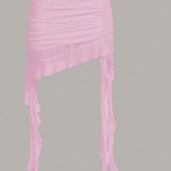 Pink Mesh Skirt 