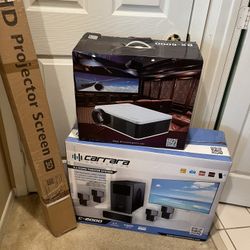 Brand New Carrara Home Theater And projection System/setup 