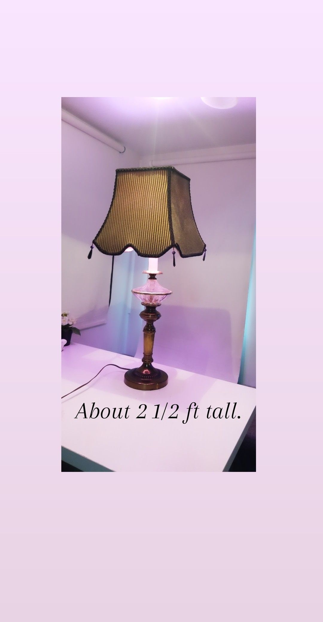 Gothic vintage 2.5 ft tall lamp