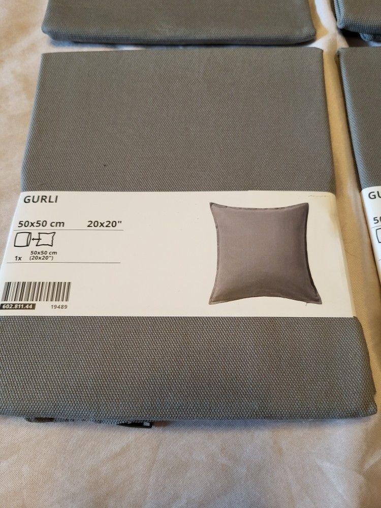Set of 4 grey Pillow Covers, Ikea