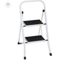 Folding 2 Step Ladder Stool w/ Handgrip & Wide Pedal Portable Indoor Outdoor