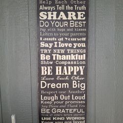 Family Rules Sign