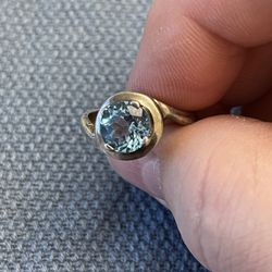 Blue Topaz And Sterling Silver ring