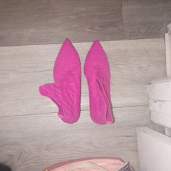 Pink Coach Short Ankle Heels Size 5 In Women 