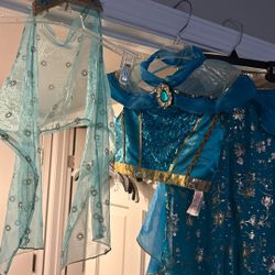 Disney Jazmin Harem Pant Outfit W/Tiara & Face Veil