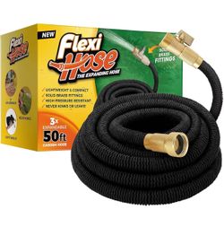 Flexi Hose Lightweight Expandable Garden Hose, 50FT - Retractable Garden Hose, Water Hose - No-
