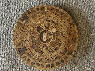 Myan Aztec Wooden Calendar 