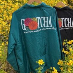 Gotcha Men's Grow Windbreaker Medium Jacket - New - Green