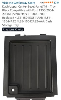 Dash Upper Center Bezel Panel Trim Tray Black
