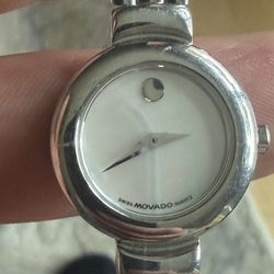 Movado Harmony 84.A1.809.A Womens Watch 23mm MOP Stainless Swiss New Batter 6.5"