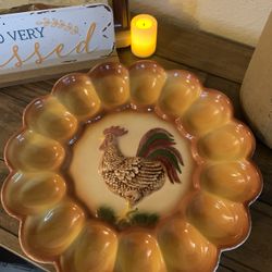 Vintage deviled Egg Dish Plate
