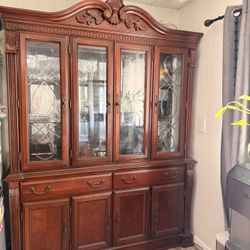 Dining table and china cabinet set
