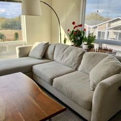 107” Fabric Chaise Sectional Sofa / Modular 2-Pc. / Neutral / Beige  / Originally Purchased for $2500 / Selling for $1600 OBO