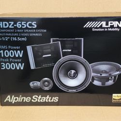 Alpine HDZ-65CS Car Speakers Set 6.5" 2-Way Slim Fit Component System 300 Watts Status Series 🚨 Payment Options Available 🚨 No Credit Needed 🚨 