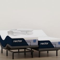 Twin Electric Adjustable Beds W Mattress 