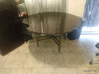 Dining Table with Metal Base - No Chairs