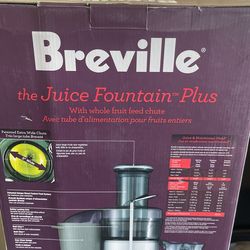 Breville The juice Fountain plus Brand New